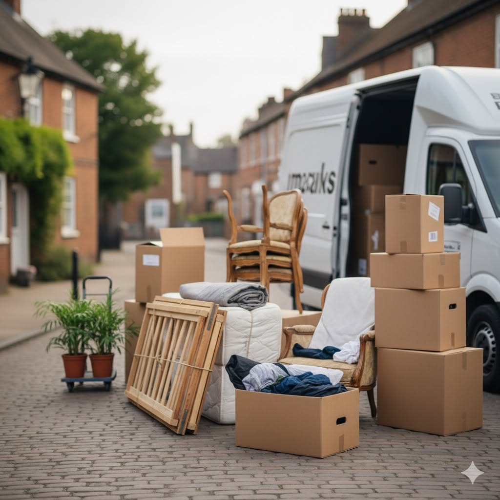 Two of our spacious Luton removal vans